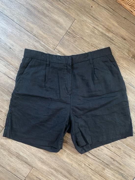 Frank & Oak Pants - Frank & Oak, Classic Black Linen Shorts, size 10